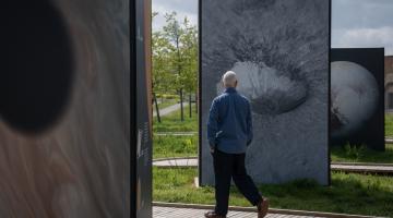 Artworks standing in a business park.