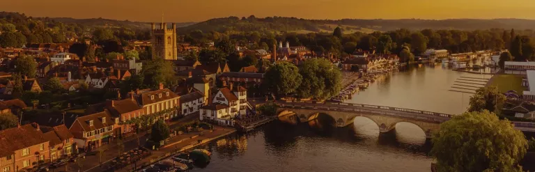Aerial shot of Henley-on-Thames